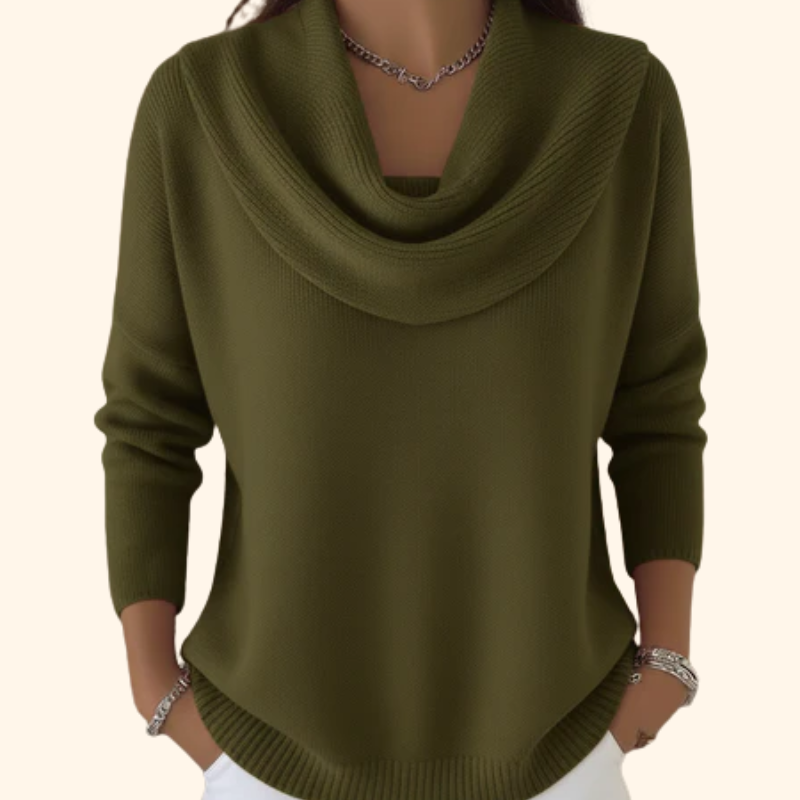 Julia - Jersey con Cuello Drapeado