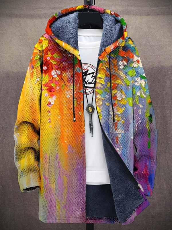 Cárdigan con capucha para mujer de estilo artístico acolchado