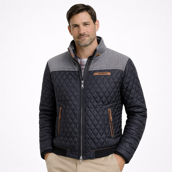 Chaqueta Hombre Acolchada y Resistente – Estilo Clásico para Clima Frío