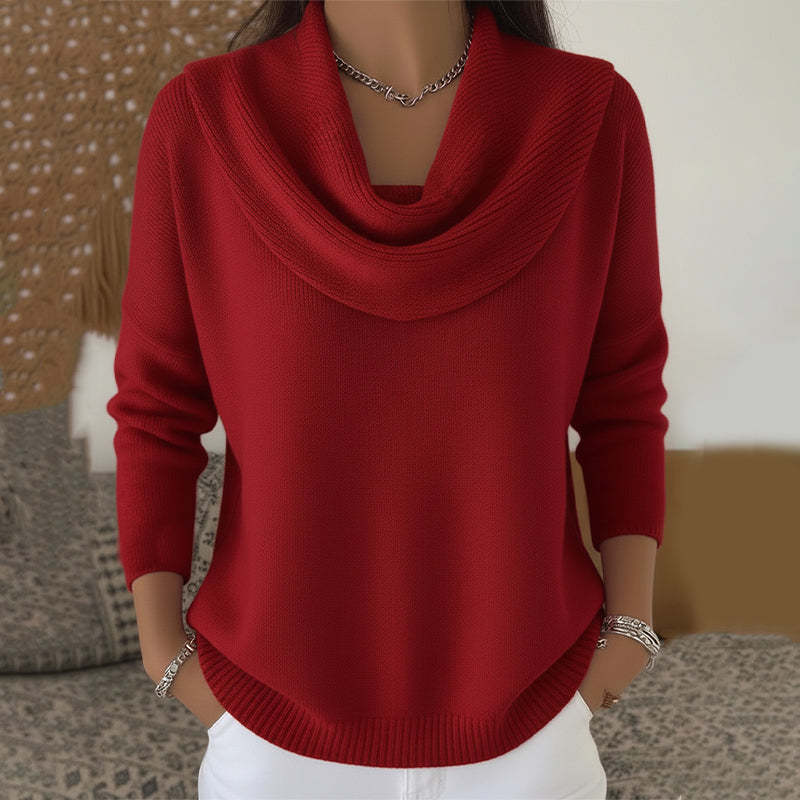 Julia - Jersey con Cuello Drapeado