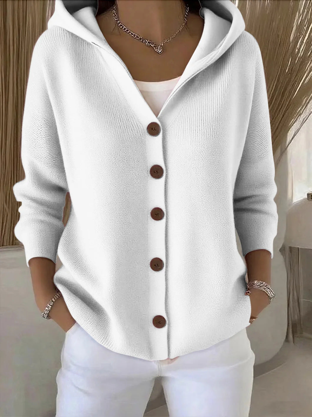 Rocío - Chaqueta de Punto con Capucha