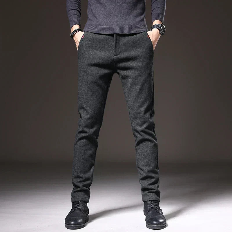 Pantalón vestir hombre slim fit elástico – estilo elegante cómodo para oficina