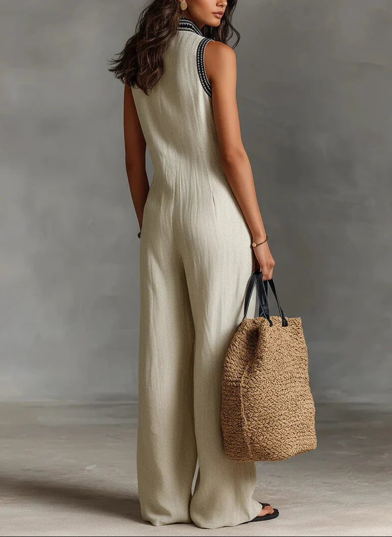 Gaia - Mono beige sin mangas