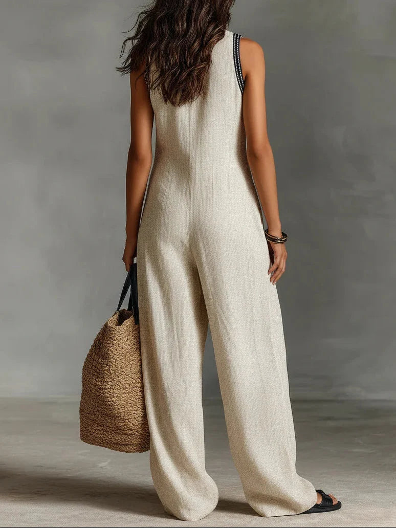 Gaia - Mono beige sin mangas