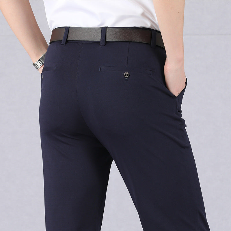 Pantalón slim para hombre de vestir con corte recto elegante