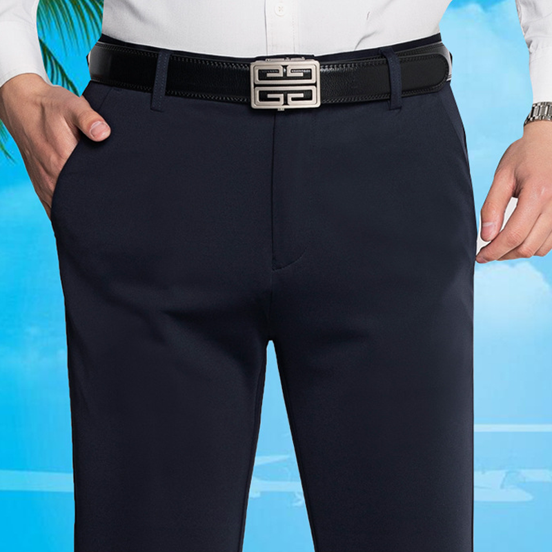 Pantalón slim para hombre de vestir con corte recto elegante