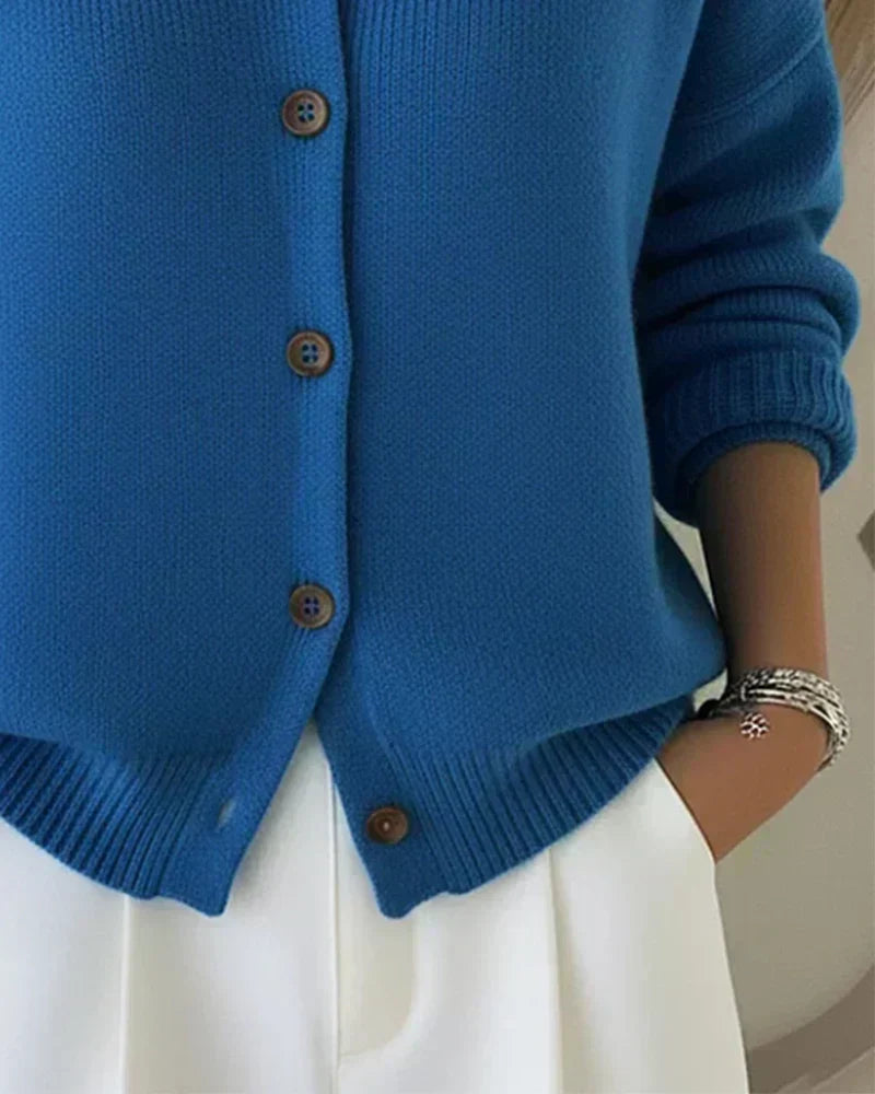 Vega - Chaqueta de Punto con Cuello Camisero