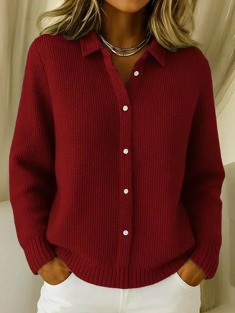 Carmela - Chaqueta de Punto Texturizada con Botones