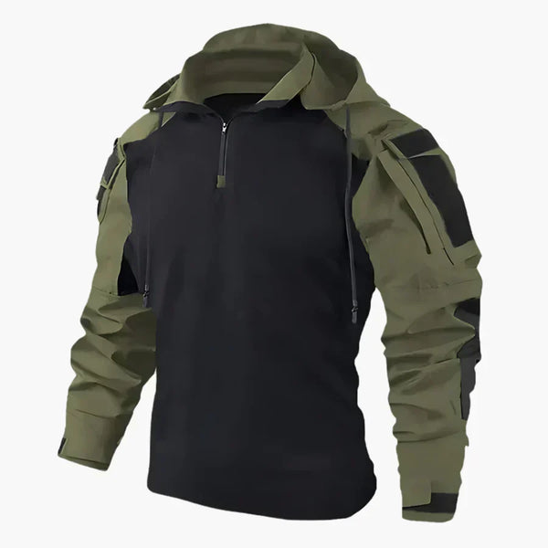 Sudadera hombre con capucha y mangas camuflaje