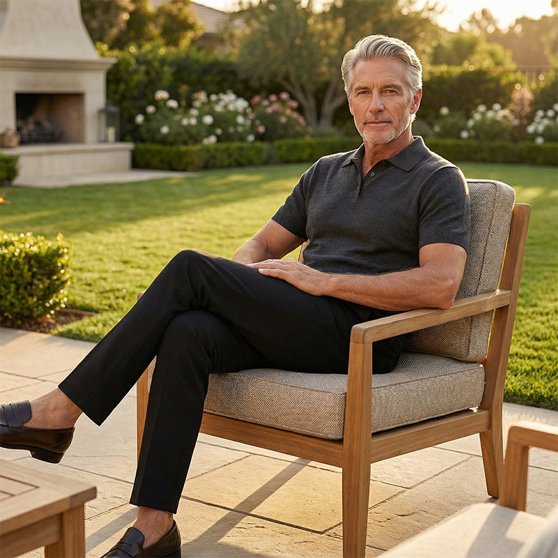 Pantalón slim para hombre de vestir con corte recto elegante