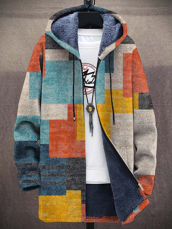 Cárdigan con capucha para mujer de estilo artístico acolchado