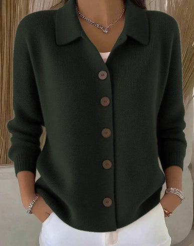 Josefina - Chaqueta de Punto con Cuello y Botones
