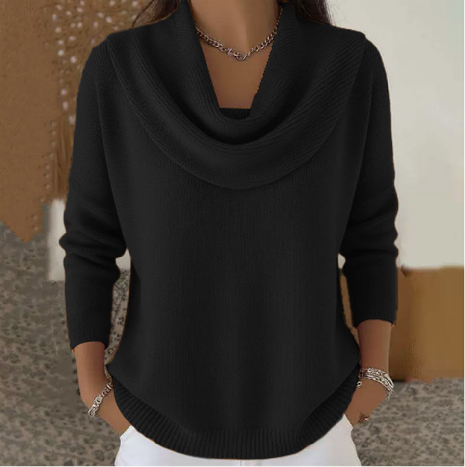 Julia - Jersey con Cuello Drapeado