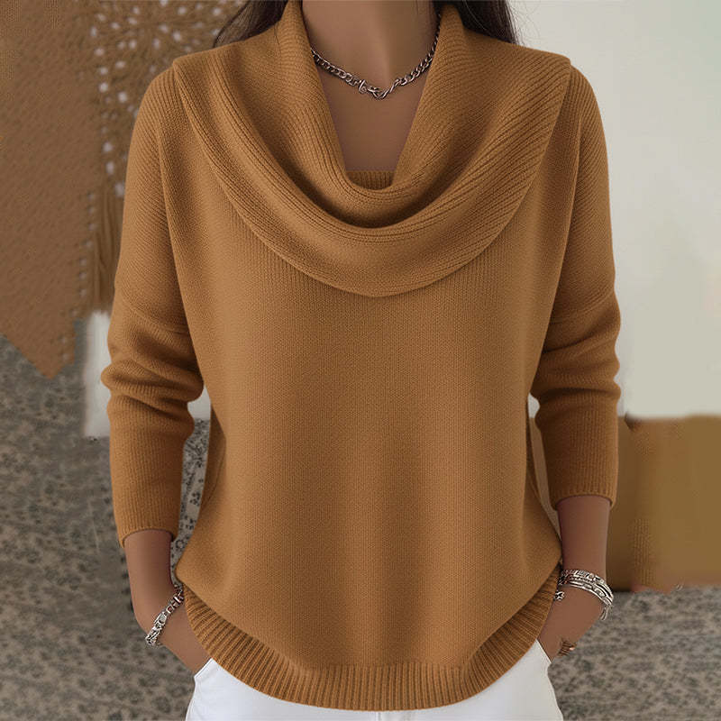 Julia - Jersey con Cuello Drapeado