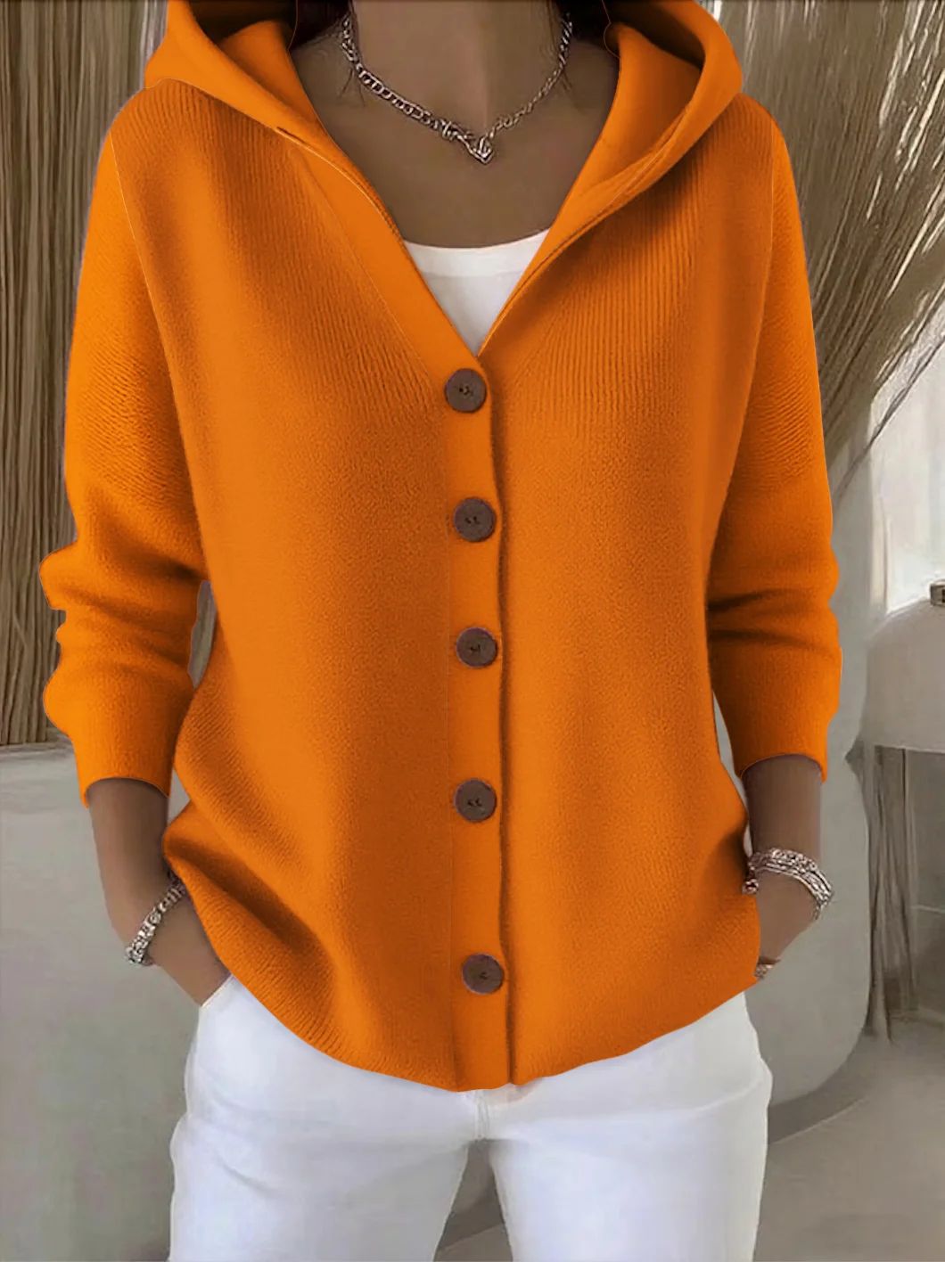 Rocío - Chaqueta de Punto con Capucha