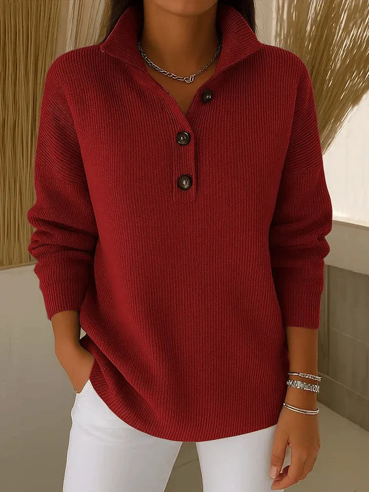Amparo - Jersey Polo con Cuello de Pico