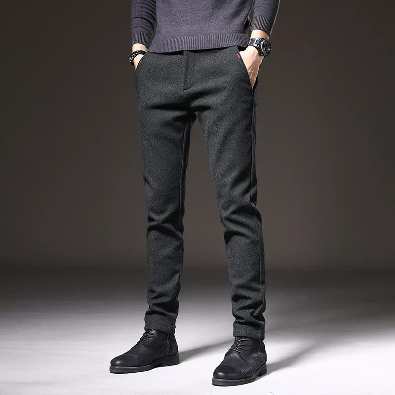 Pantalón vestir hombre slim fit elástico – estilo elegante cómodo para oficina
