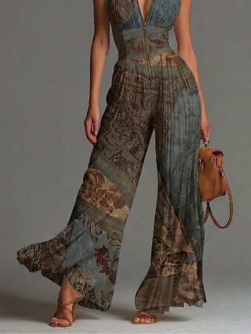 Selvaggia - Mono con estampado étnico
