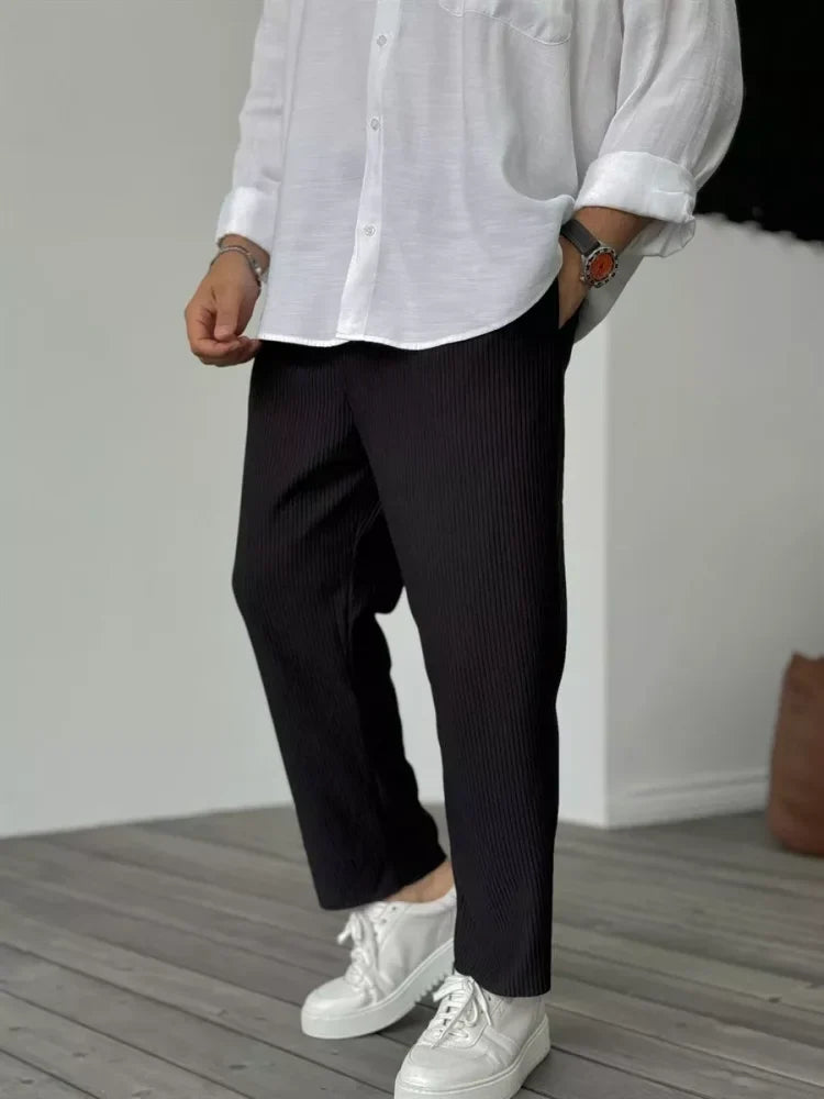 Pantalones hombre elegantes cómodos – estilo clásico versátil diario