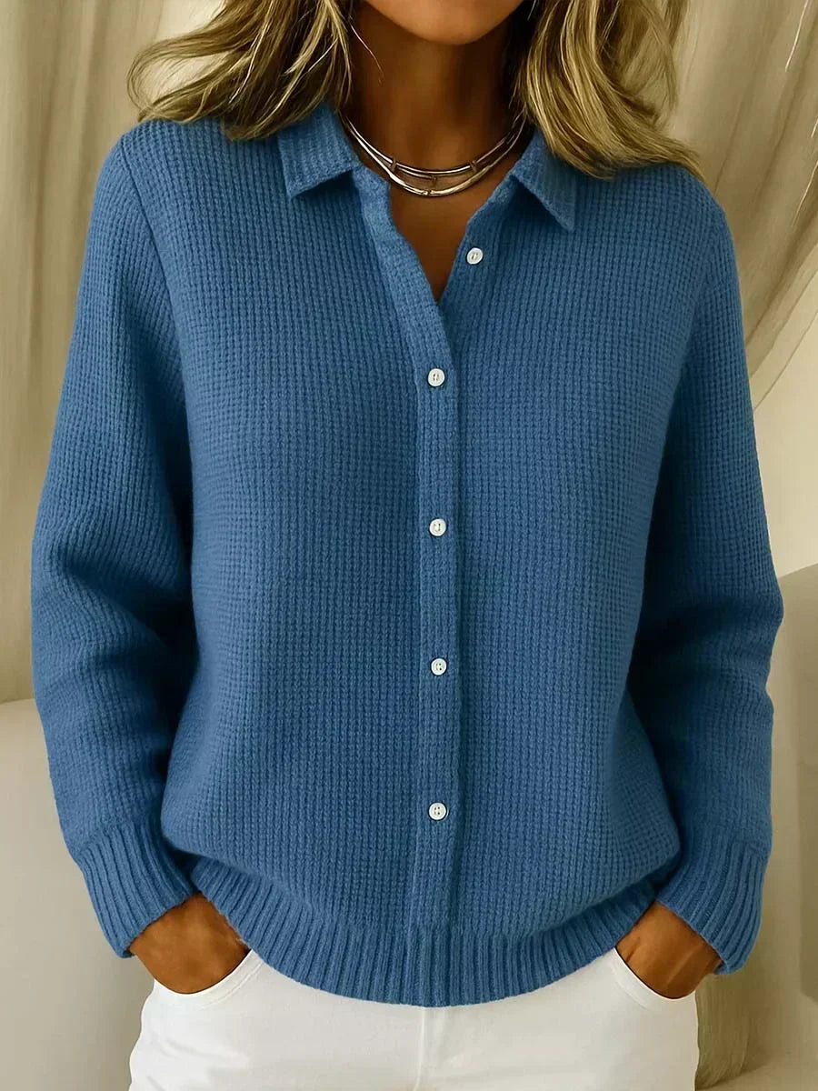Carmela - Chaqueta de Punto Texturizada con Botones