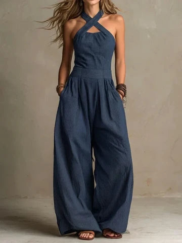 Bianca - Mono elegante con escote cruzado